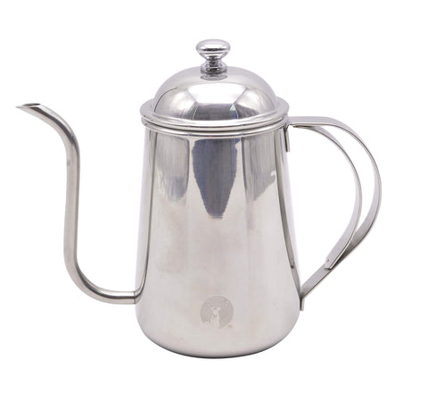 Captain Stag UW-3528 Coffee Drip Kettle, Coffee Pot, Coffee Drip Pot, Full Water Capacity: 27.5 fl oz (780 ml), Suitable Capacity: 16.9 fl oz (500 ml), 18-8 Stainless Steel, Silver