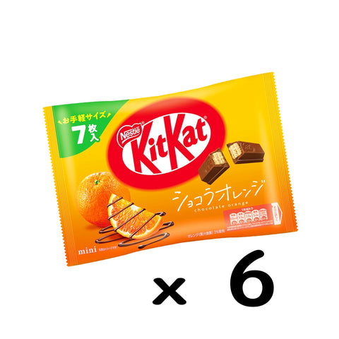 Nestle Japan Kit Kat Mini Chocolat Orange, 7 Sheets x 6 Bags