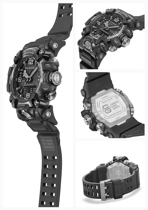 Casio GWG-2000 Series MUDMASTER Radio Solar Wristwatch, Black, 1 piece, Radio watch
