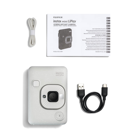 富士胶片(FUJIFILM) 拍立得相机/智能手机打印机 instax mini LiPlay 白色 INS LIPLAY C WHITE VN