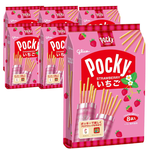 ポッキー いちご 8袋×6個 江崎グリコ 大容量 個包装 いちご お菓子 おかし チョコ チョコレート スナック ギフト バレンタンデー ホワイトデー