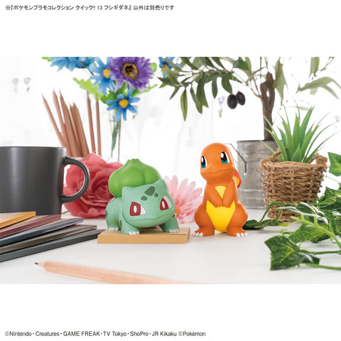 Bandai Spirits Pokemon Plamo Collection Quick!! 13 Bulbasaur, Color-Coded Plastic Model