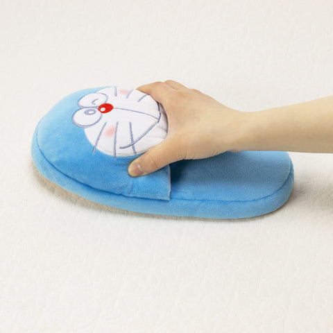 MORIPiLO 4620220 Morishita Slippers, Indoor Shoes, Kids, Women's, Doraemon, Blue, 9.1 - 9.8 inches (23 - 25 cm), Room Shoes, Fluffy Material, Character Goods, Shogakukan