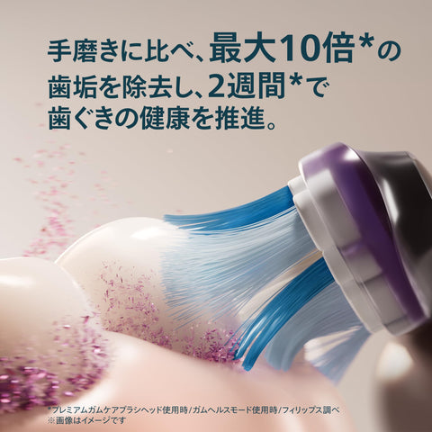 【2025年款】飞利浦 电动牙刷 Sonicare 7100 (高级牙龈护理/充电底座和旅行盒套装) HX7421/11 黑色 【Amazon.co.jp独家】