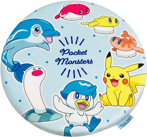 MORIPiLO 4621390 Pokemon Zabuton Chair Cushion, 15.7 x 15.7 inches (40 x 40 cm), Round, Cooling Sensation, Memory Foam, Character Goods, Pokemon Pardea, Blue,