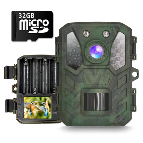 SecuSTATION Compact Trail Camera, Outdoor Security, Pest Control, Solar Compatible, 1080p Support, Infrared Night Vision, Motion Sensor, Battery Operated, Animal Surveillance Camera, Fixed Point