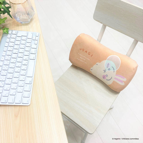 MORIPiLO 4621077 Morishita Memory Foam Pillow, Chiikawa, Rabbit 5.9 x 12.2 inches (15 x 31 cm), Lumbar, Backrest, Support, Stuffed Toy, Cushion, Small and Cute Guy, Character Goods, Beige