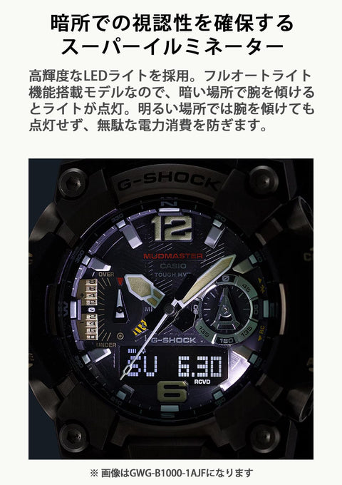 [カシオ] 腕時計 ジーショック 【国内正規品】 MUDMASTER Bluetooth搭載 電波ソーラーバイオマスプラスチック採用 GWG-B1000-1AJF メンズ ブラック
