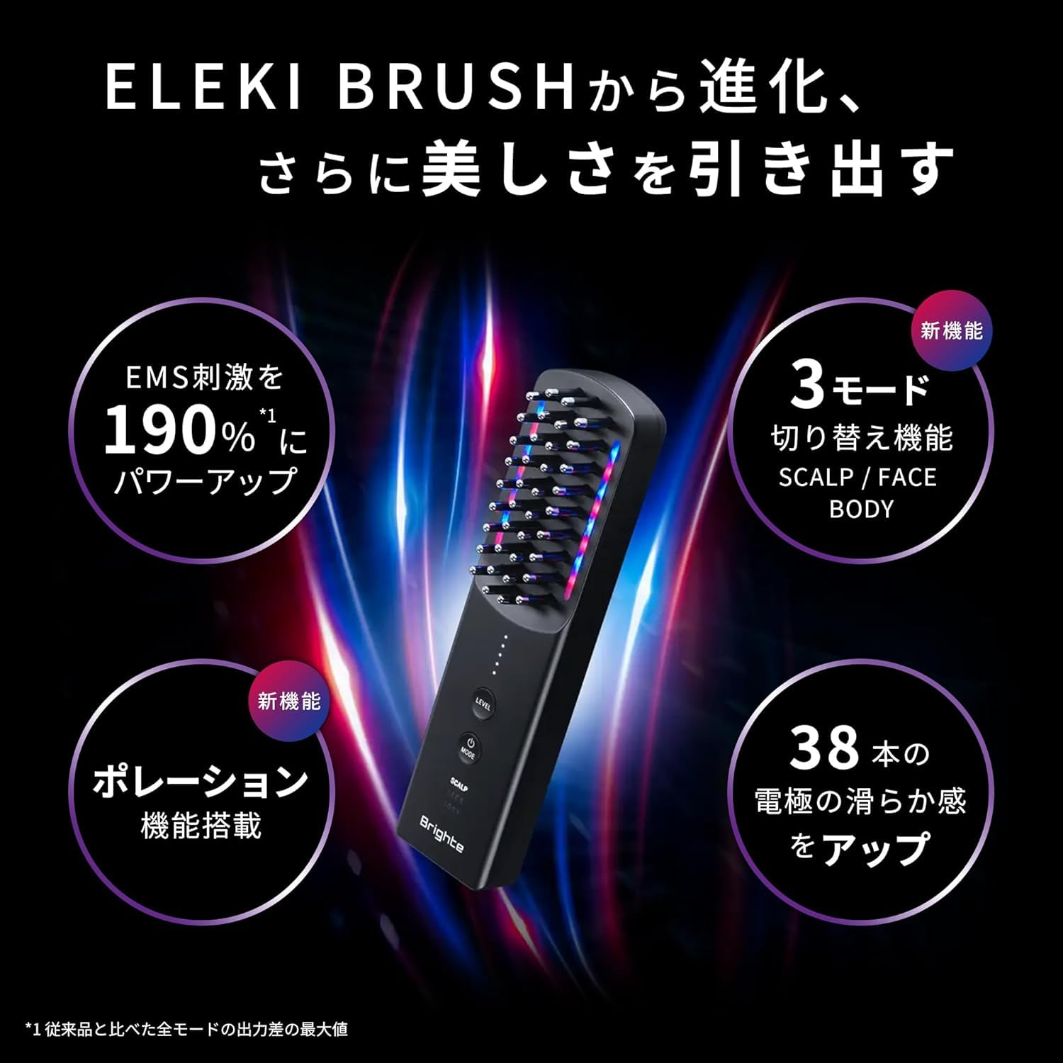 佐々木希 アンバサダー】Brighte ブライト ELEKI BRUSH+ エレキブラシ