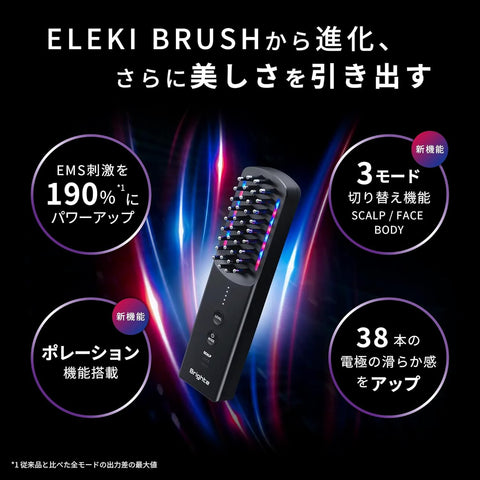 [Sasaki Nozomi Ambassador] Brighte ELEKI BRUSH+ Electric Brush Dedicated Lotion Set, Beauty Device with EMS RF LED, Lift Up Skin Care