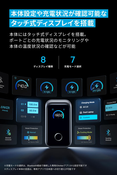 Anker Prime 충전기 (160W, 3포트) 실버 [PSE 기술 표준 준수/접이식 플러그/PD 호환] 아이폰 17 시리즈 아이폰 에어 맥북 윈도우 PC 아이패드 갤럭시 안드로이드 스마트폰 노트북 호환
