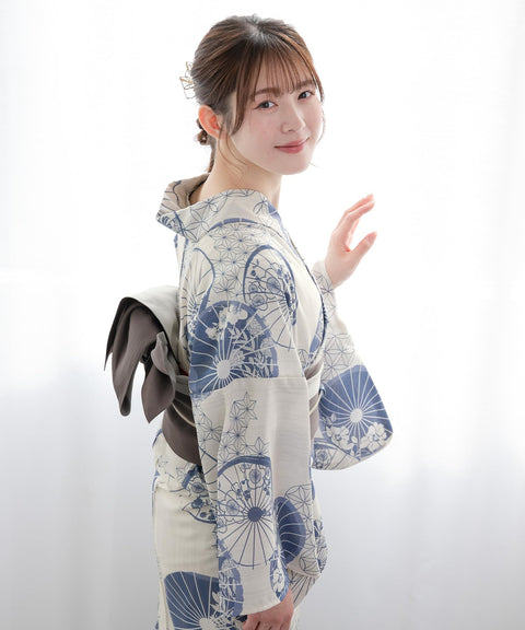 [SOUBIEN] ソウビエン 浴衣 3点 セット セパレート 新二部式浴衣 floro レディース (浴衣/半幅帯/伊達締め)