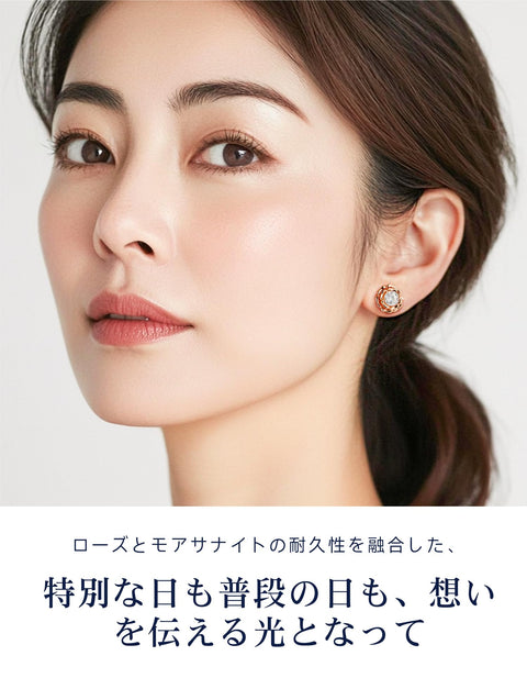 MomentWish 모이사나이트 귀걸이 여성용 남성용 0.6-2 CT 모이사나이트 주얼리 D 컬러 실버 925 메탈 알레르기 호환 남성 및 여성용 귀걸이, 싱글 그레인, 다이아몬드, 생일, 기념일 선물