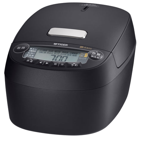 Tiger Thermos JPV-S180KO Rice Cooker, 1 Sho, Pressure IH, Freshly Cooked, Far Infrared 5-Layer Earthpot, Heat Storage Coat, Train-retaining, Easy Care, Black