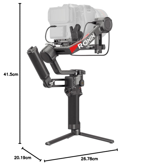 DJI RS 4 Pro Combo 3-Axis Gimbal Stabilizer for SLR & Cinema Cameras Canon/Sony/Panasonic/Nikon/Fujifilm 2nd Generation Native Portrait Shooting Load Capacity 4.5kg Video Transmitter and Focus Pro