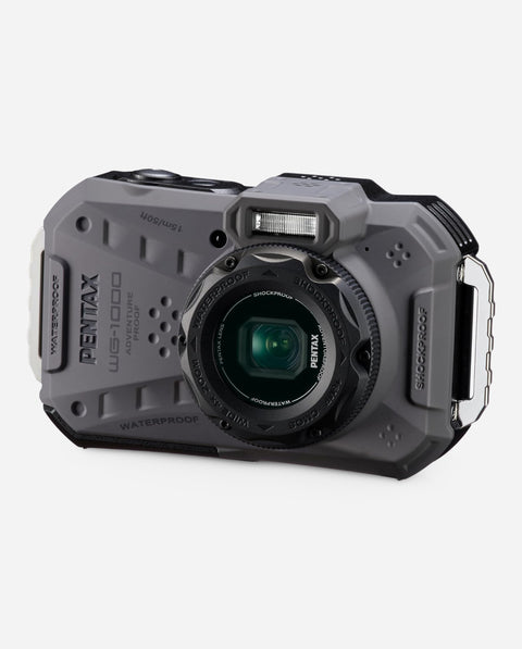 Pentax WG-1000 2153 Gray Digital Camera Waterproof 33.9 ft (15 m) Waterproof (1 Hour Continuous Use), 6.6 ft (2 m) Shockproof, Dustproof