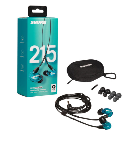 SHURE 隔音耳机 SE215 特别版变压器图形露天蓝色 SE215SPE-A