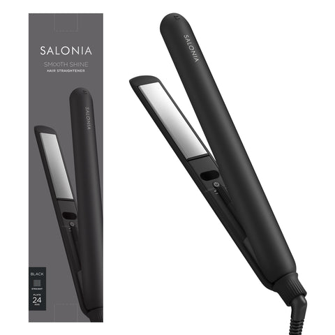 SALONIA Smooth Shine Straightener, Hair Iron, 24mm, Black
