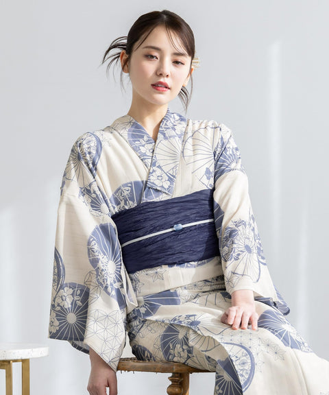 [SOUBIEN] ソウビエン 浴衣 3点 セット セパレート 新二部式浴衣 floro レディース (浴衣/兵児帯/伊達締め)