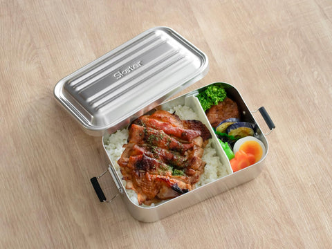 Skater AFT10B-A Aluminum Lunch Box, Fluffs Easily, Large Capacity, 33.8 fl oz (1000 ml), Men’s, Silver