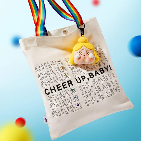 팝마트 크라이 베이비 힘내세요, 베이비!시리즈 플러시 장난감 펜던트 [1개] 팝마트 가챠 가챠 블라인드 박스 피규어 프라모델 프리미엄 토이 소프트 비닐 오리지널 캐릭터 생일 선물