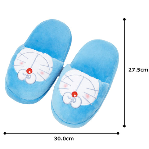 MORIPiLO 4620220 Morishita Slippers, Indoor Shoes, Kids, Women's, Doraemon, Blue, 9.1 - 9.8 inches (23 - 25 cm), Room Shoes, Fluffy Material, Character Goods, Shogakukan