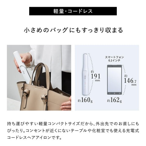 ReFa Finger Iron ST, Official Store Exclusive, with Original Shopping Bag (White)
