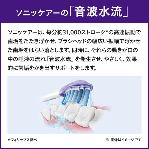 飞利浦 电动牙刷 Sonicare Expert Clean(便携式充电式/附旅行盒 2支装) HX9692/21 黑色/白色 【Amazon.co.jp 限定】