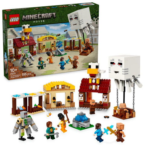 LEGO Minecraft 21273 Gust Village Assault Toy, Birthday Gift, Blocks, Boys, Girls, Children, 10, 11, 12 Years, Elementary School Students, Micra, Minecraft Game, Toy