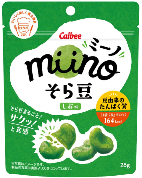 miino Calbee Miino Broad Bean Shioji Snacks Snacks Sweets Broad Beans Rocabo, 0.9 oz (28 g) (12)