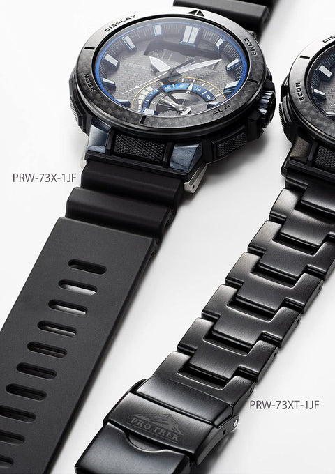 Casio PRW-73X-1JF Men's Wristwatch, Angler-Line, Radio Solar, Black, Black, Soft urethane band