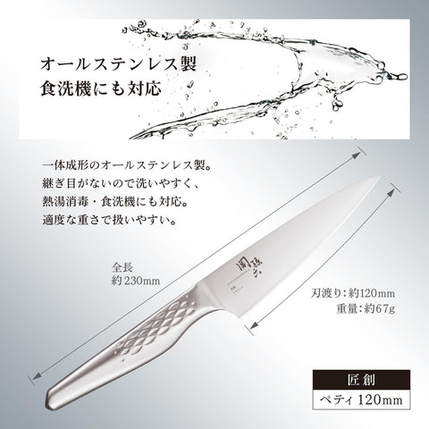 貝印 KAI ペティナイフ 関孫六 匠創 120mm 包丁 日本製 食洗器対応 フルーツナイフ 果物ナイフ AB5163