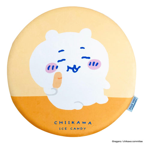 MORIPiLO 4621391 Chiikawa Chair Cushion, 15.7 x 15.7 inches (40 x 40 cm), Round, Cooling Sensation, Memory Foam, Character Goods, Small and Cute Guy, Yellow