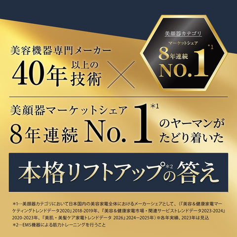 야만 페이셜 마사지기 리프톨로지 SP 리프트 EMS YJFD2LAM2 네이비 스티커 포함 [Amazon.co.jp Limited]