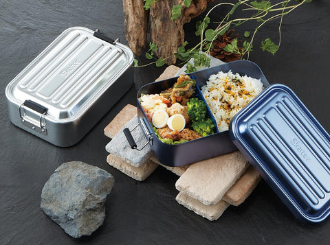 Skater AFT8B-A Aluminum Lunch Box, Fluffs Easily, Large Capacity, 28.7 fl oz (850 ml), Men, Silver