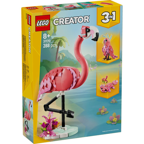 LEGO Creator Animal: Pink Flamingos Toy Toy Birthday Present Block Girls Boys Children 8 Years 9 10 Years Old Elementary School Animal Creature 31170