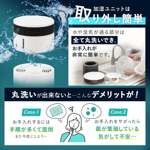 アイリスオーヤマ 空気清浄機 加湿機能付き 16畳 加湿空気清浄機 加湿器 気化式 清潔 丸洗い 上から給水 消臭 除菌 脱臭 ホコリ 花粉 集じん PM2.5 ペット 静音 省エネ タバコ アレルギー対策 お手入れ簡単 コンパクト AAP-SH30A-W ホワイト