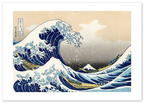 Katsushika Hokusai Poster "Thirty-six Views of Fugaku - The Great Wave Off Kanagawa (Ukiyo-e)" A2 Size [Made in Japan Japanese Painting] [Interior Wallpaper] Painting Art Wallpaper Poster (A2 Size)