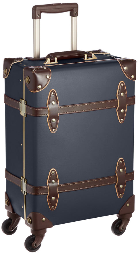 Cyfle EUR3054 Trunk Suitcase, Eurasian Trunk, 26L, Size S: Navy/Brown