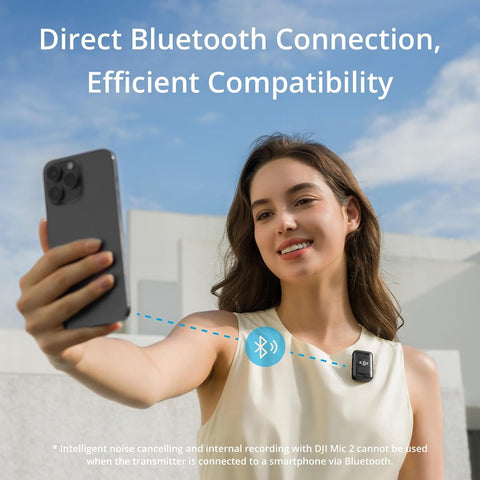 DJI Mic 2 トランスミッター（シャドーブラック） スマートノイズキャンセリング付きワイヤレスマイク 14時間内部収録 バッテリー駆動 最大6時間 マグネット着脱式 Bluetoothマイク Vlog