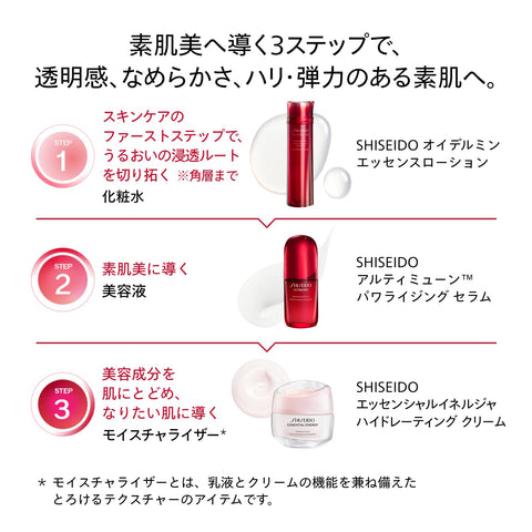 시세이도 얼티무네 파워링 세럼 (리필) 50mL | 2025 모델 | 세럼 투 리무브 | 젤 리퀴드 | 그린 플로럴 향 | 세럼, 에이징 케어, 퍼밍 앤 드라이 | 시세이도