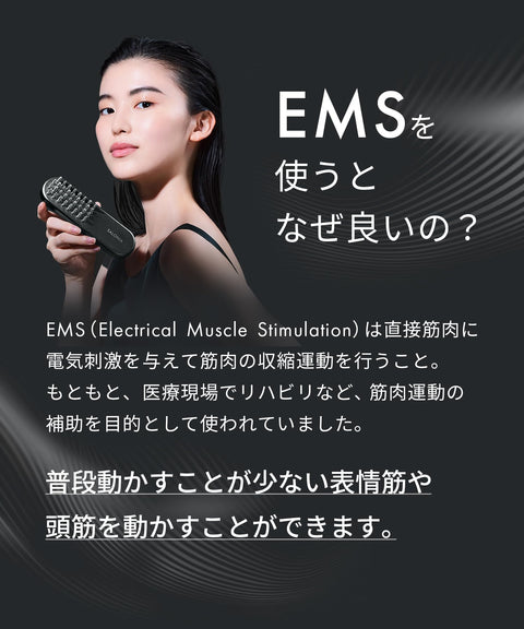 SALONIA EMS Lift Brush 3D Care Electric Brush Facial Beauty Device Lift Up