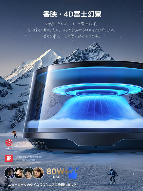 【2026新登場・8色雰囲気ライト・3本精油】FLIRVA 車 芳香剤 充電式アロマディフューザー【4Dシンクロ香り体験・自動ON/OFF】ホワイトムスク系 富士 & 桜花 & 寒檀 9ヶ月分精油付き 置物・オブジェ 上質感があり、男女専用 ギフト 新モデル 車の装飾品 カーダッシュボードデコレーション CF30 PRO