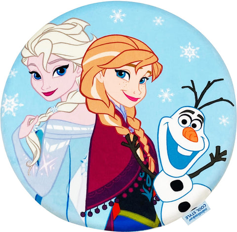 MORIPiLO 座布団 椅子 クッション アナと雪の女王 エルサ オラフ グッズ ぬいぐるみクッション 冷感 低反発 ブルー 40x40x4cm まくらのモリシタ 404191