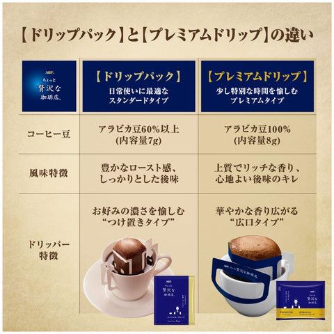 AGF Regular Coffee Premium Drip 3 Types of Drink Comparison Assortment, 42 Bags, Drip Coffee, Assorted, Petite Gift, Insert