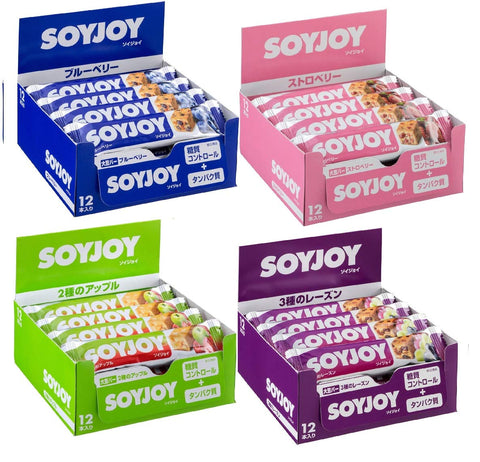 Otsuka Pharmaceutical Soy Joy Fruit Set (Blueberry, Strawberry, Apple, Raisin), 1.1 oz (30 g) x 48 Pieces