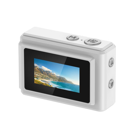 SACCONNECT SMC01-WH Mini Camera, Digital Camera, Small Digital Camera, Sending to Smartphone, Fixed Focus, Approx. 1 Million Pixels, 720P HD, Video, 0.96-inch LCD Screen, USB, Type-C and Android