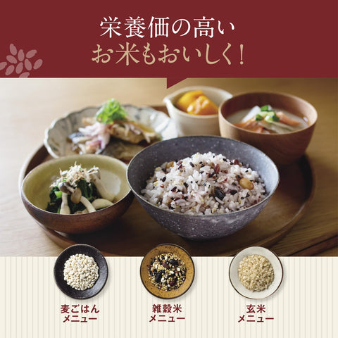 Zojirushi Mahobin 電飯煲，5.5 杯容量，極致烹飪，高火力，壓力 IH 類型，日本製造，2 點護理評級，灰黑色，NW-YB10AM-BZ