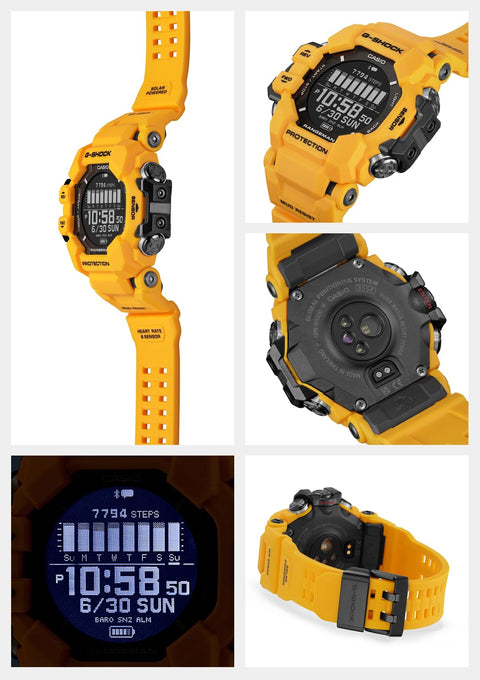 [カシオ] 腕時計 ジーショック RANGEMAN 【国内正規品】 GPS 心拍計 Bluetooth搭載 バイオマスプラスチック採用 GPR-H1000-9JR メンズ イエロー
