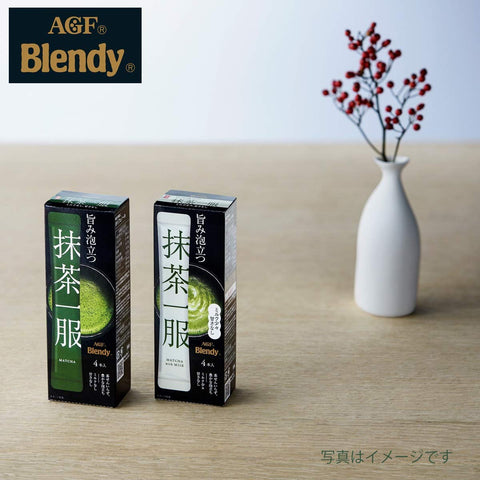 AGF(エージーエフ) ブレンディ 抹茶一服 ミルクなし 4本 ×6箱 【 粉末 抹茶 】 【 無糖 】 7.5グラム (x 24)